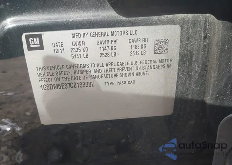 2012 Cadillac Cts Performance из США, поврежденный, VIN 1G6DM5E37C0133982